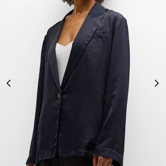 Vince Drapey Silk-Blend Cutaway Blazer - Picture 2 of 8